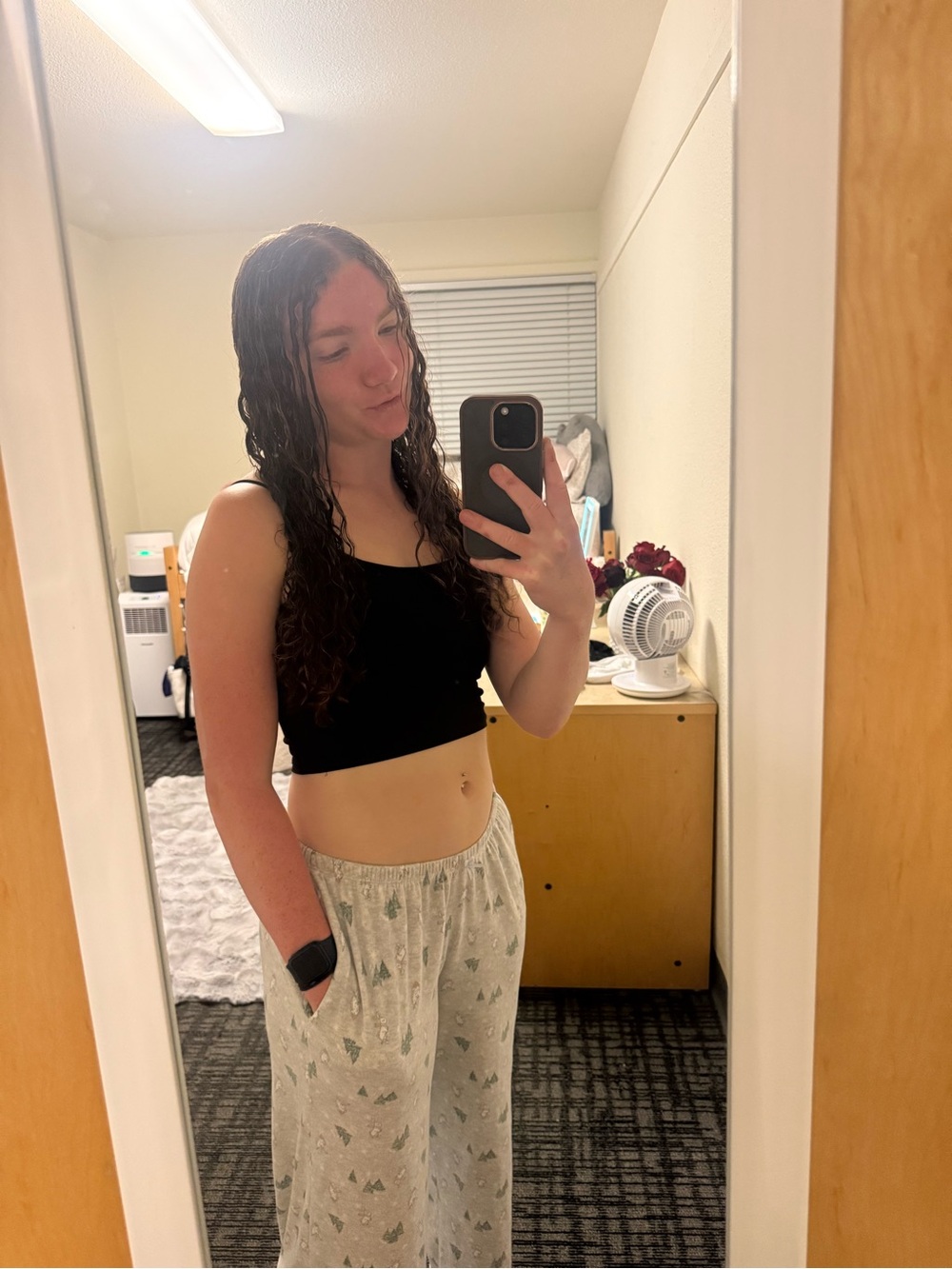 Light Gray Printed Pajama Pants